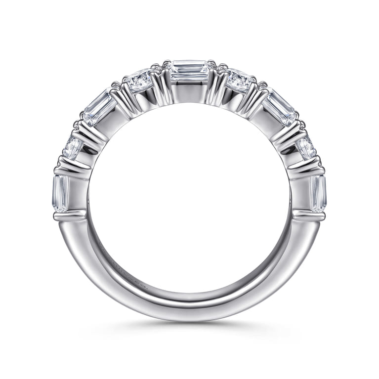 14K White Gold Diamond Matching Wedding Band - 1.79 ct - Shot 2