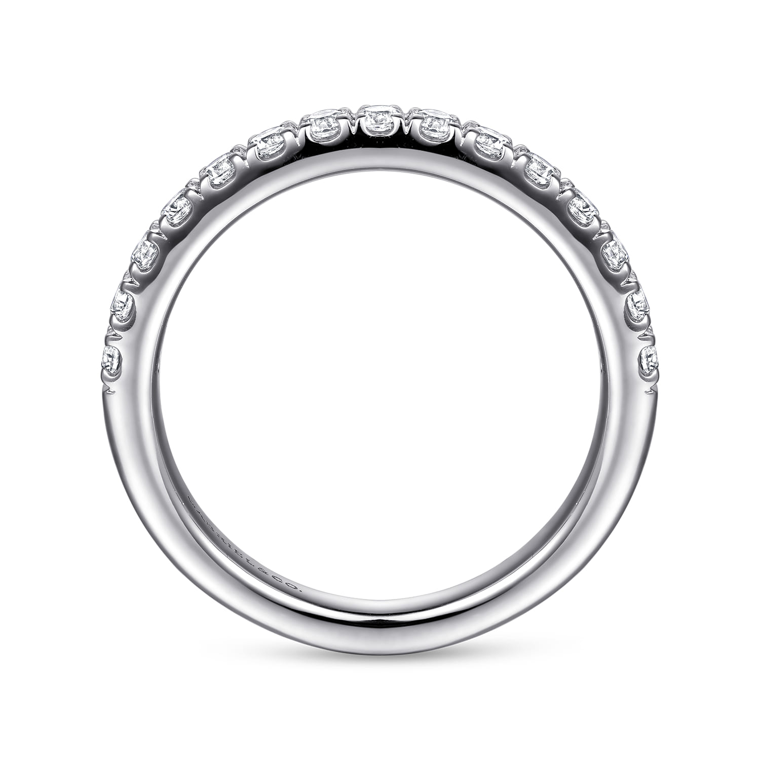 14K White Gold Diamond Matching Wedding Band - 0.27 ct - Shot 2