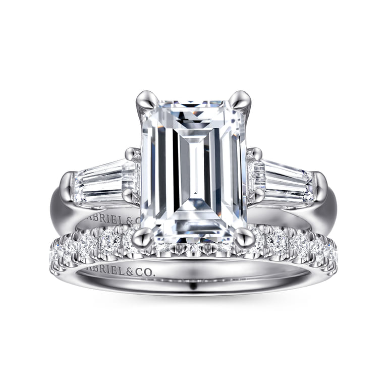 14K White Gold Diamond Matching Wedding Band - 0.27 ct - Shot 4