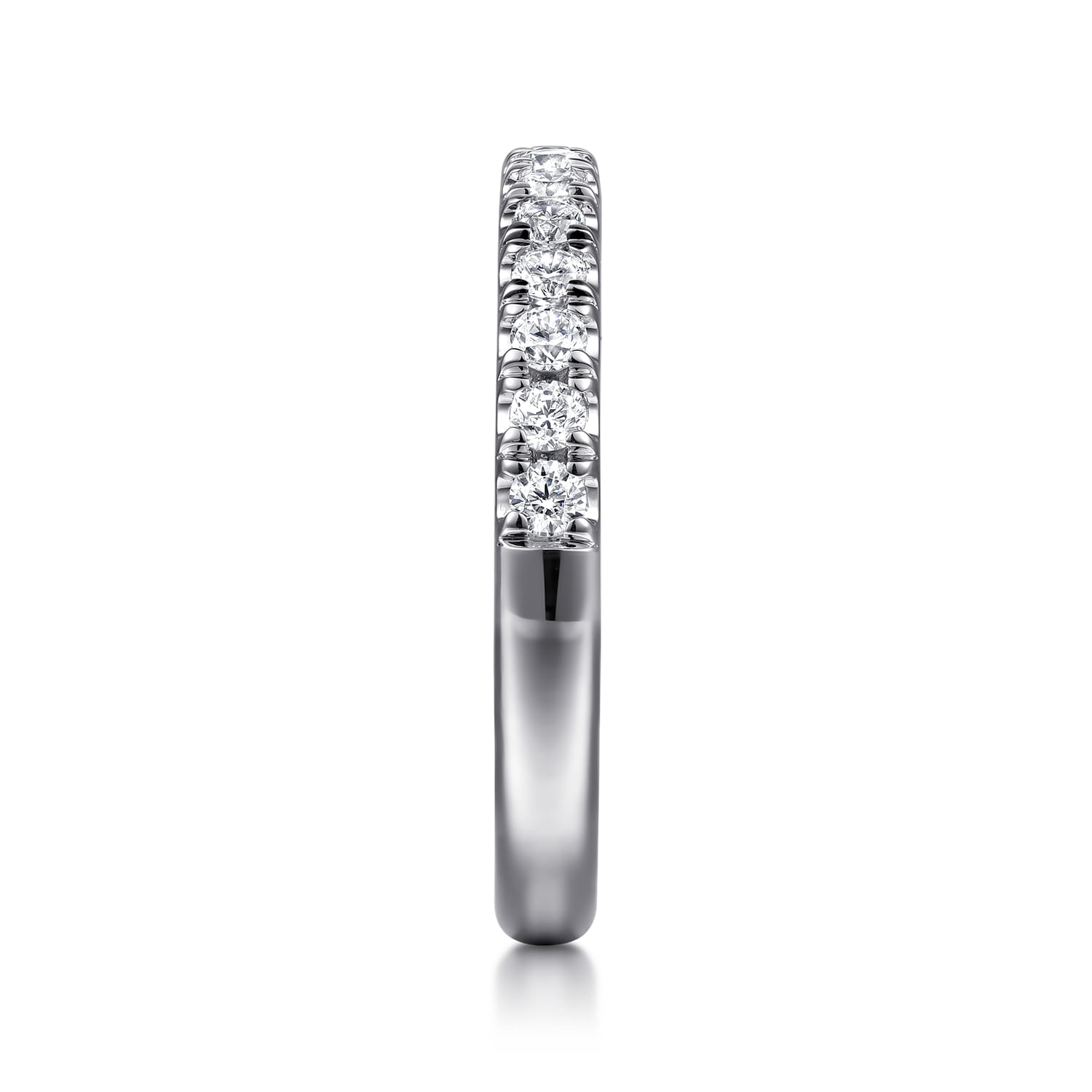 14K White Gold Diamond Matching Wedding Band - 0.27 ct - Shot 5