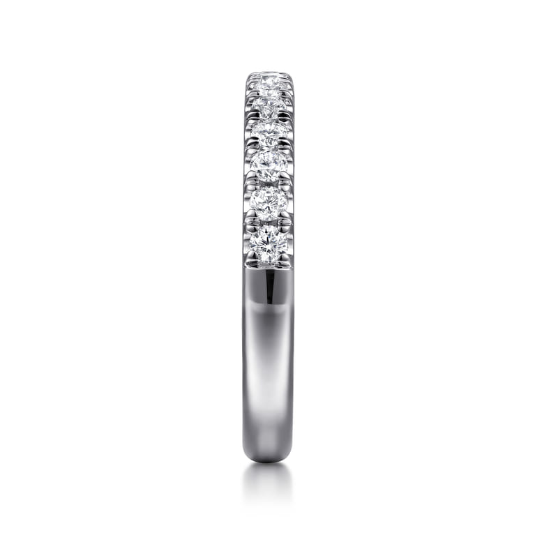 14K White Gold Diamond Matching Wedding Band - 0.27 ct - Shot 5