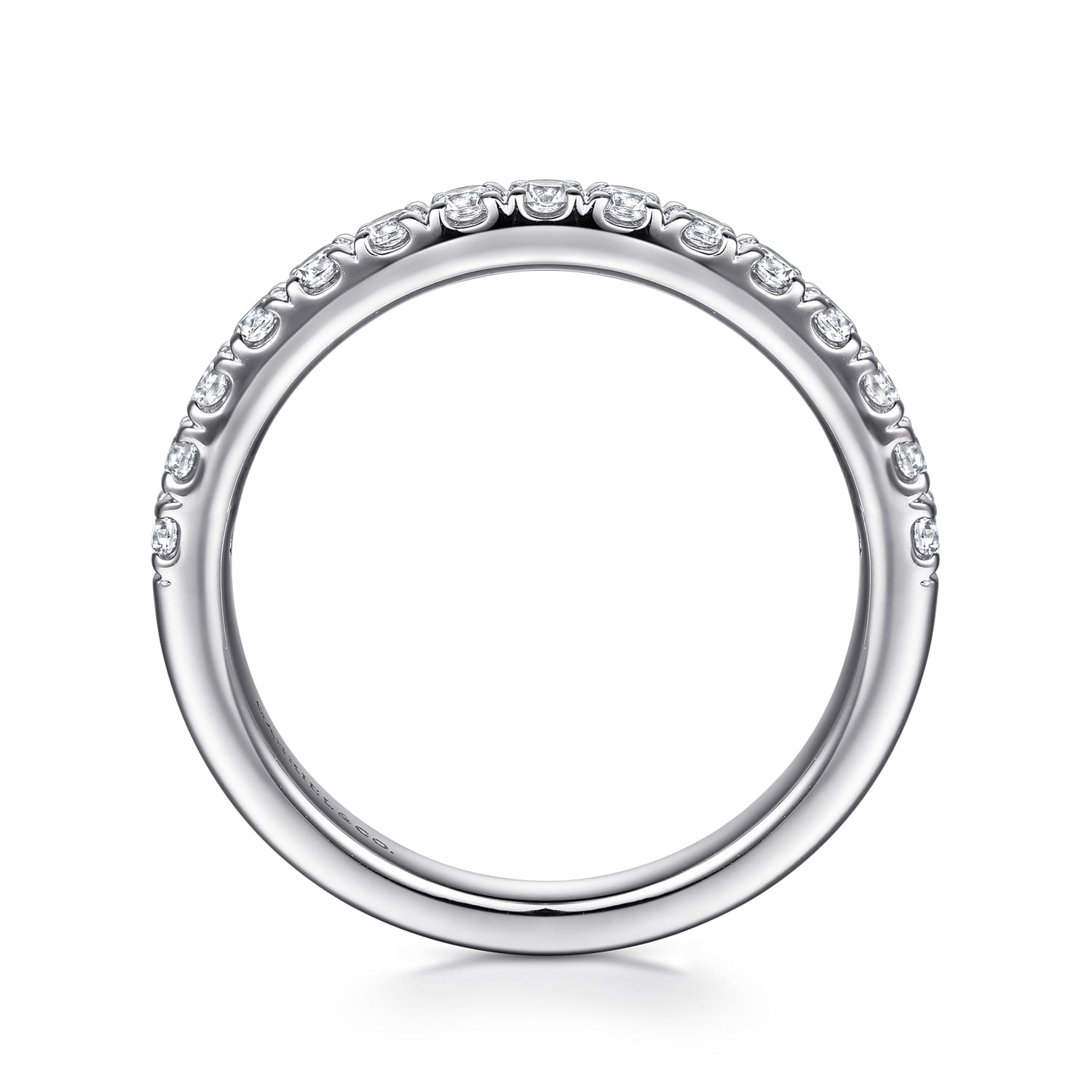 14K White Gold Diamond Matching Wedding Band - 0.29 ct - Shot 2