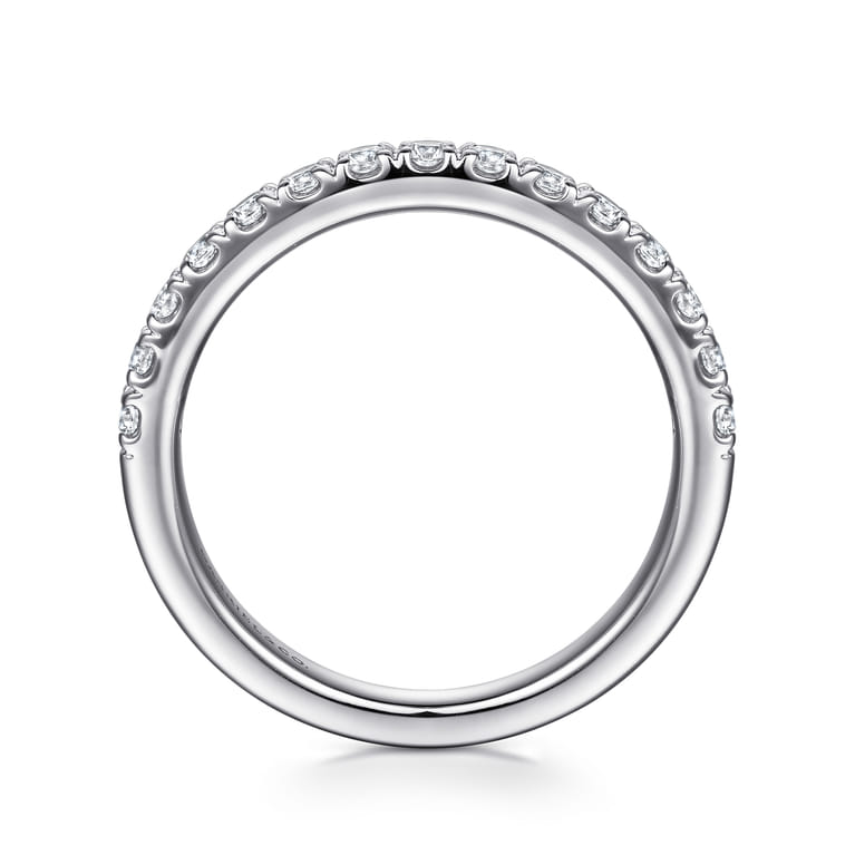 14K White Gold Diamond Matching Wedding Band - 0.29 ct - Shot 2