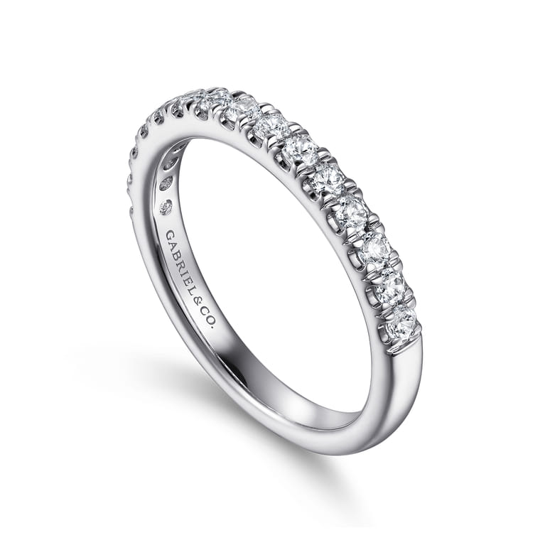 14K White Gold Diamond Matching Wedding Band - 0.29 ct - Shot 3