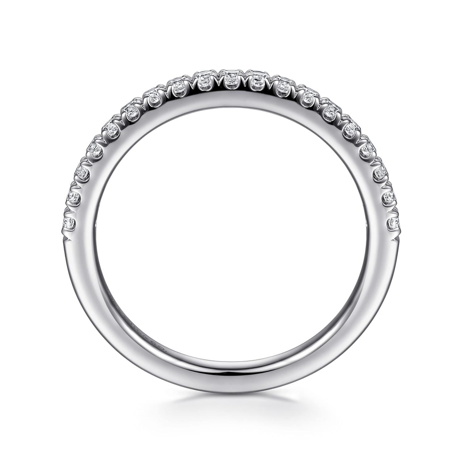 14K White Gold Diamond Matching Wedding Band - 0.27 ct - Shot 2