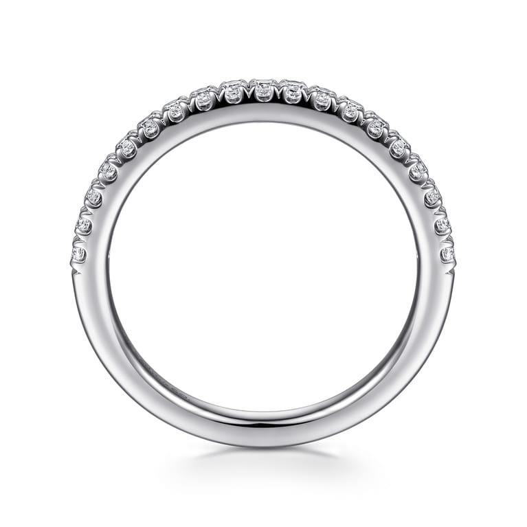 14K White Gold Diamond Matching Wedding Band - 0.27 ct - Shot 2