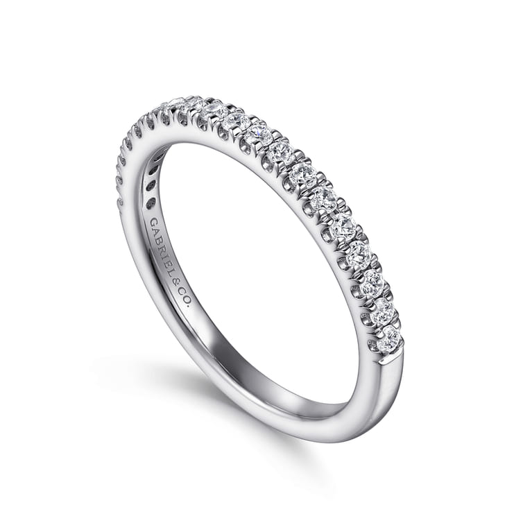 14K White Gold Diamond Matching Wedding Band - 0.27 ct - Shot 3