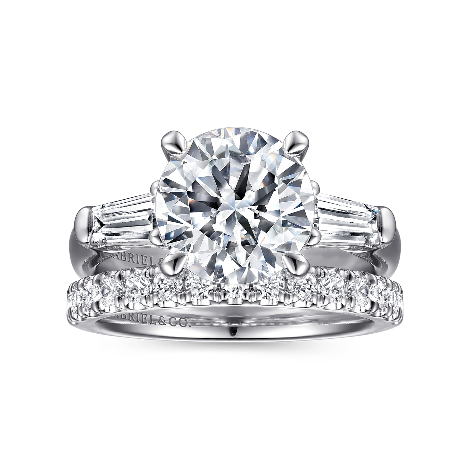 14K White Gold Diamond Matching Wedding Band - 0.27 ct - Shot 4