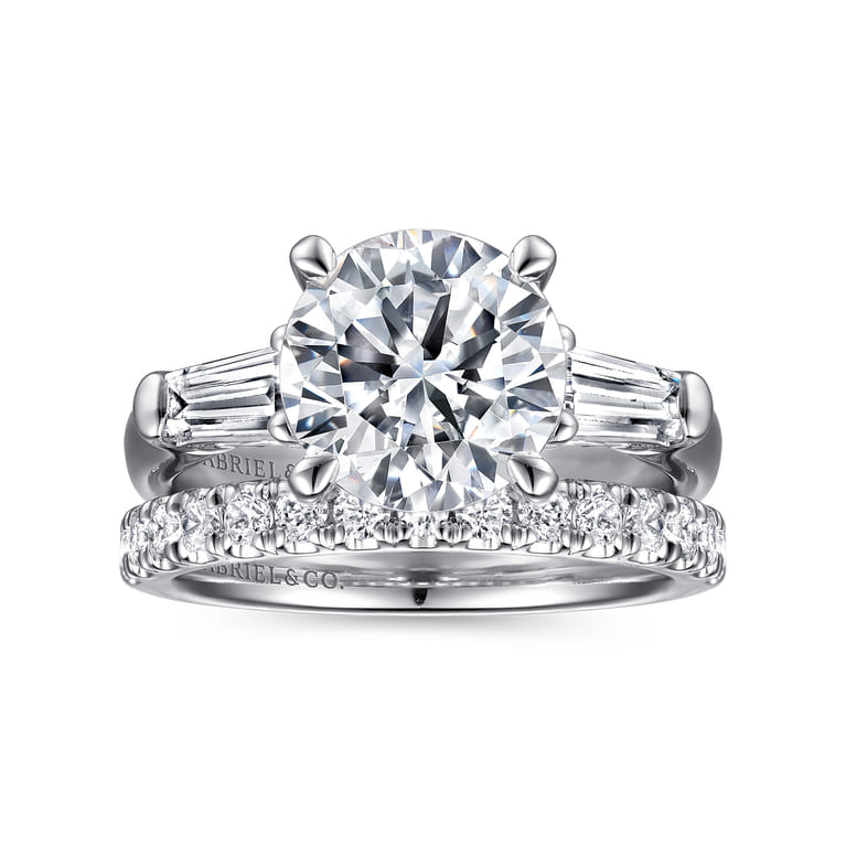 14K White Gold Diamond Matching Wedding Band - 0.27 ct - Shot 4