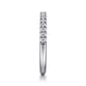 14K White Gold Diamond Matching Wedding Band - 0.27 ct