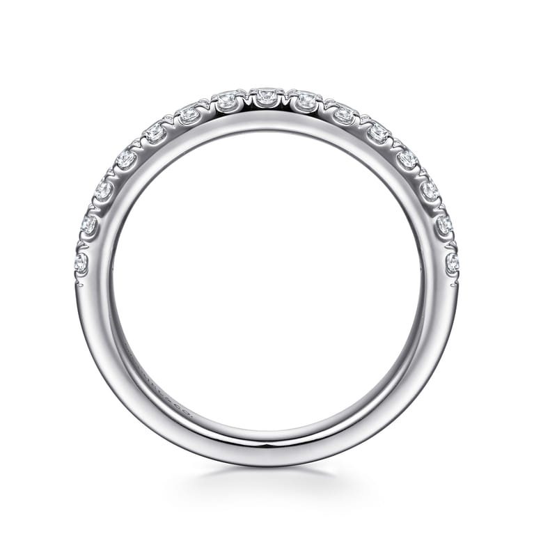 14K White Gold Diamond Matching Wedding Band - 0.29 ct - Shot 2