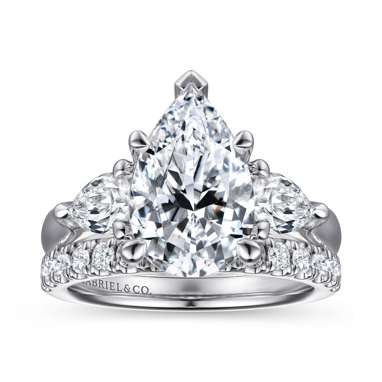 14K White Gold Diamond Matching Wedding Band - 0.29 ct - Shot 4