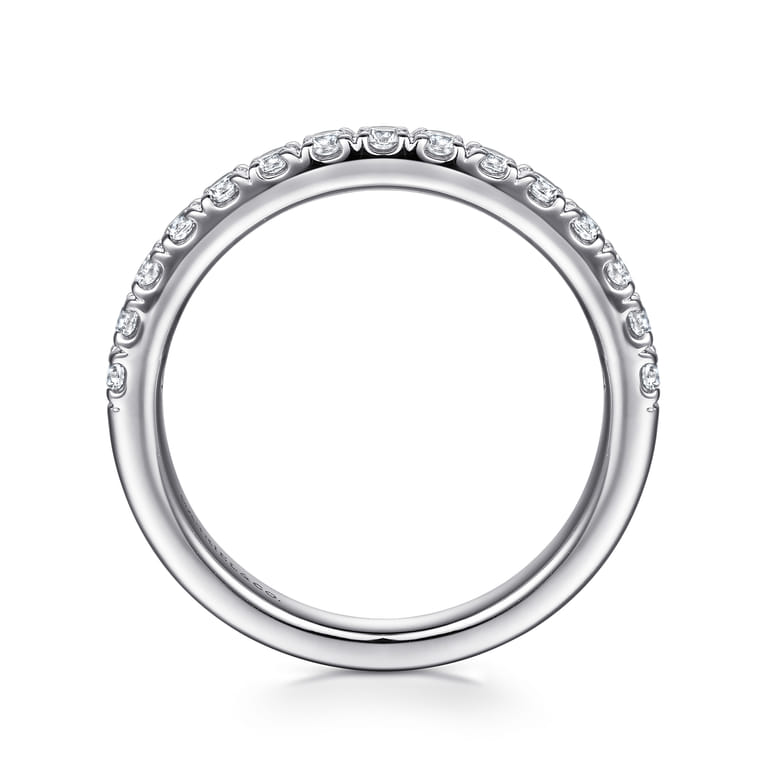 14K White Gold Diamond Matching Wedding Band - 0.29 ct - Shot 2