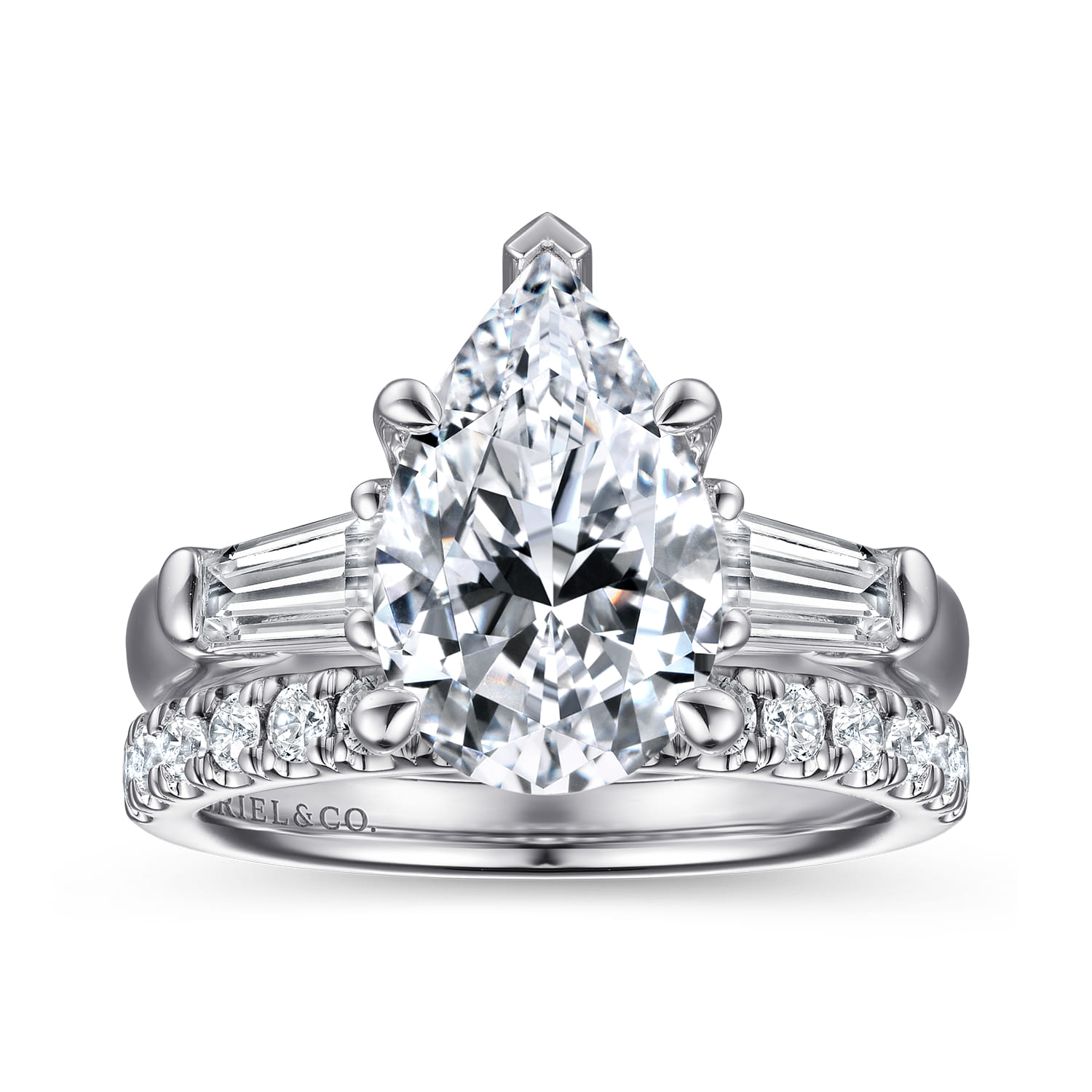 14K White Gold Diamond Matching Wedding Band - 0.29 ct - Shot 4