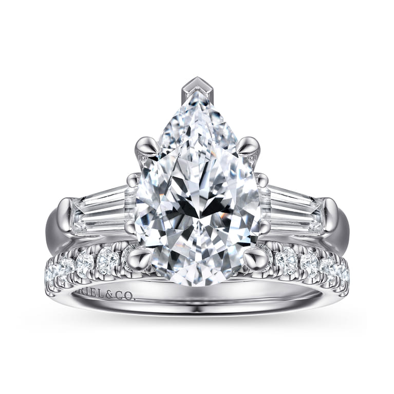 14K White Gold Diamond Matching Wedding Band - 0.29 ct - Shot 4