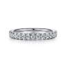 14K White Gold Diamond Matching Wedding Band - 0.45 ct