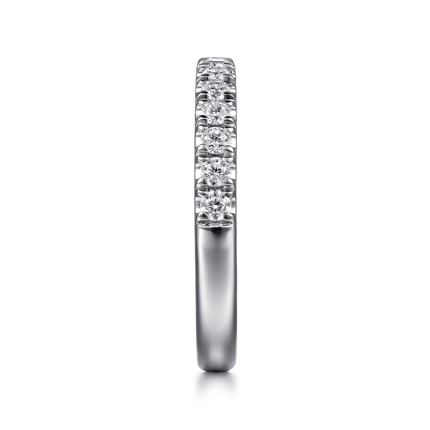 14K White Gold Diamond Matching Wedding Band - 0.45 ct - Shot 5