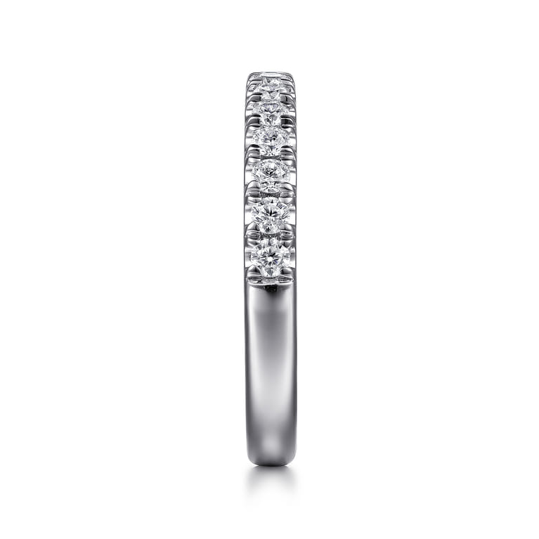 14K White Gold Diamond Matching Wedding Band - 0.45 ct - Shot 5