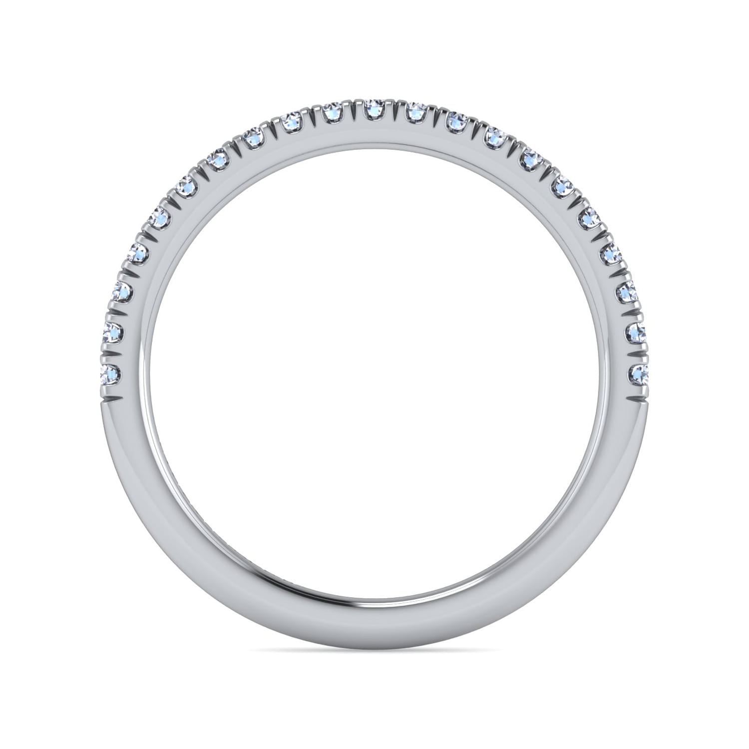 14K White Gold Diamond Matching Wedding Band - 0.25 ct - Shot 2