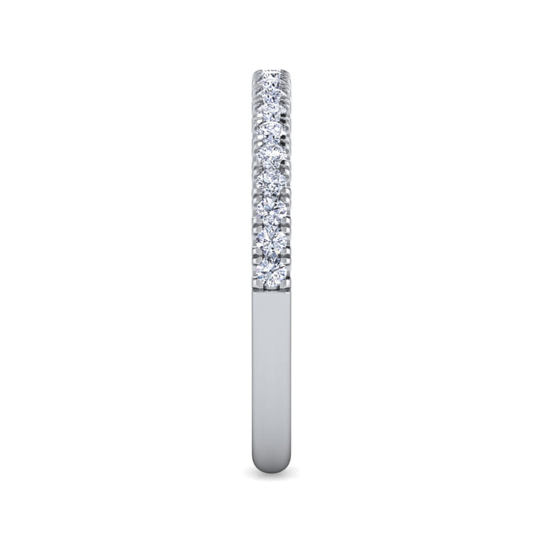 14K White Gold Diamond Matching Wedding Band - 0.25 ct - Shot 4