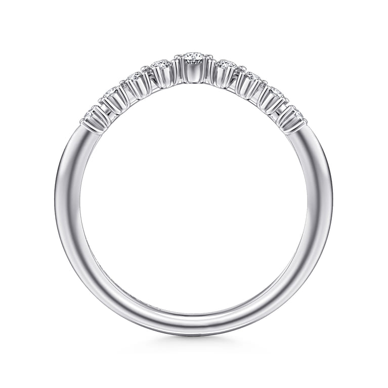 14K White Gold Diamond Matching Wedding Band - 0.15 ct - Shot 2