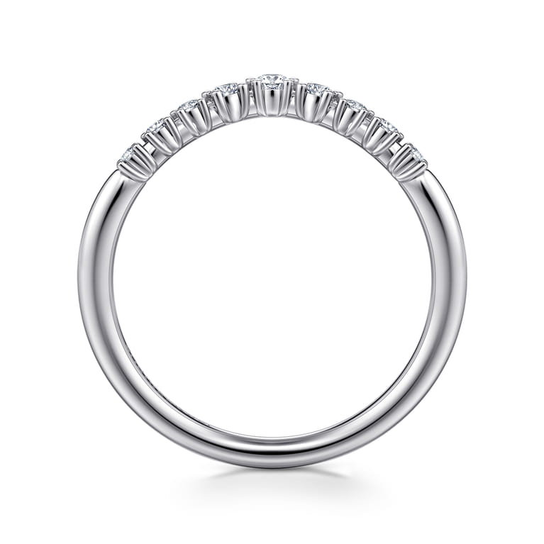 14K White Gold Diamond Matching Wedding Band - 0.15 ct - Shot 2