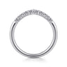 14K White Gold Diamond Matching Wedding Band - 0.15 ct