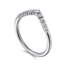14K White Gold Diamond Matching Wedding Band - 0.15 ct