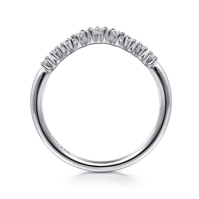 14K White Gold Diamond Matching Wedding Band - 0.15 ct - Shot 2