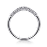 14K White Gold Diamond Matching Wedding Band - 0.15 ct