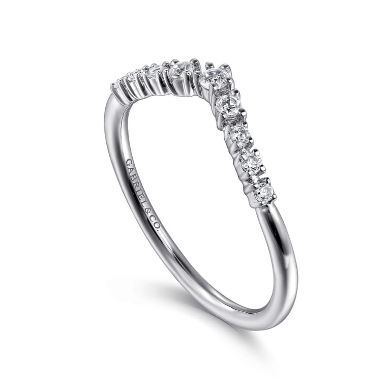 14K White Gold Diamond Matching Wedding Band - 0.15 ct - Shot 3