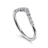 14K White Gold Diamond Matching Wedding Band - 0.15 ct