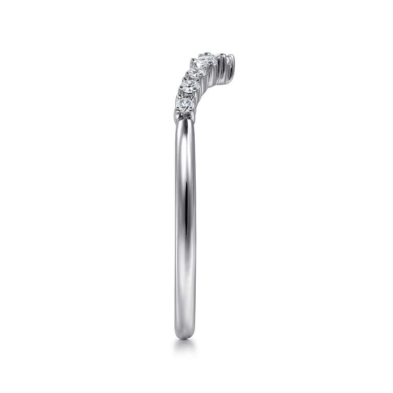 14K White Gold Diamond Matching Wedding Band - 0.15 ct - Shot 5