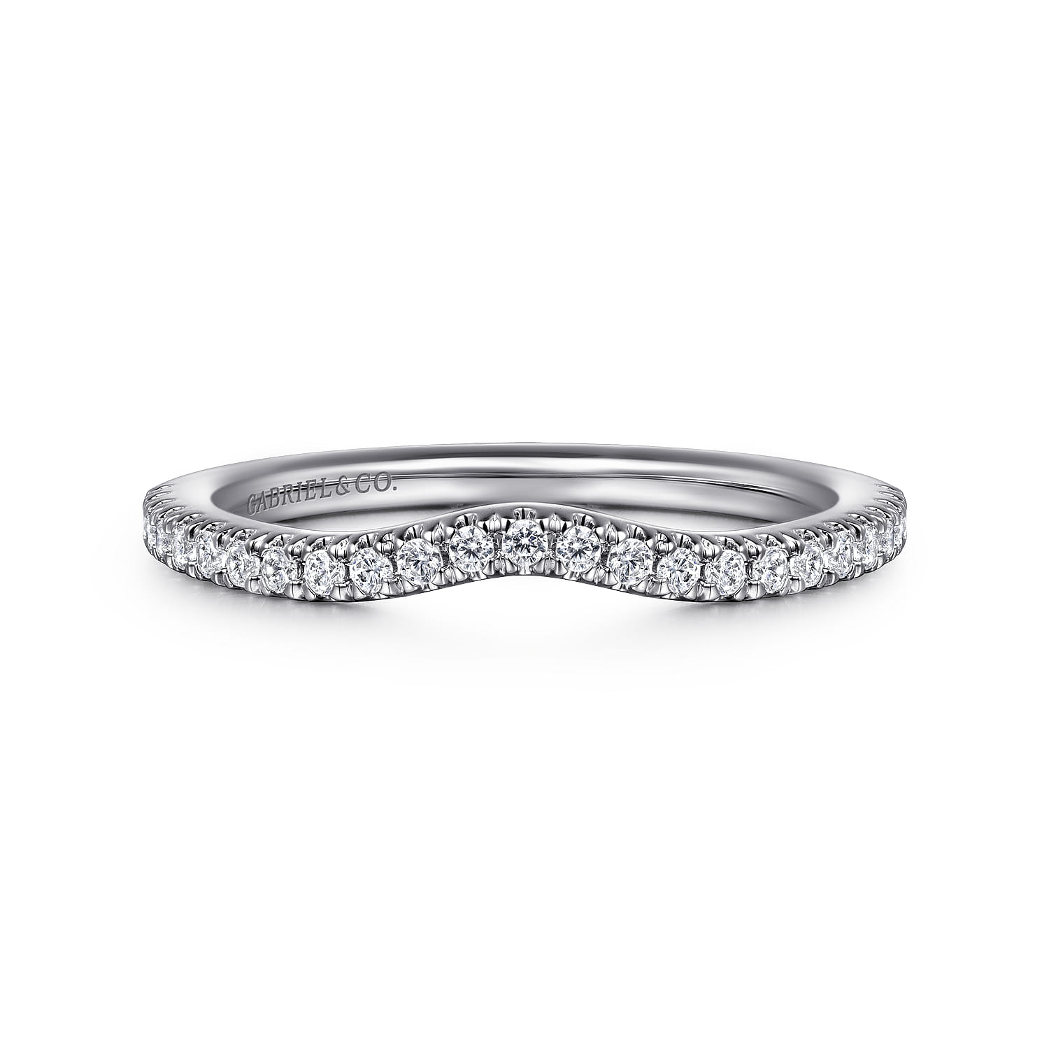 14K White Gold Diamond Matching Wedding Band - 0.22 ct - Shot 1