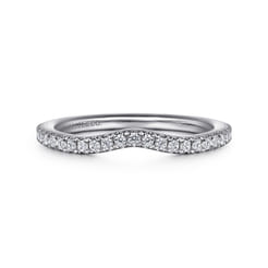 14K White Gold Diamond Matching Wedding Band