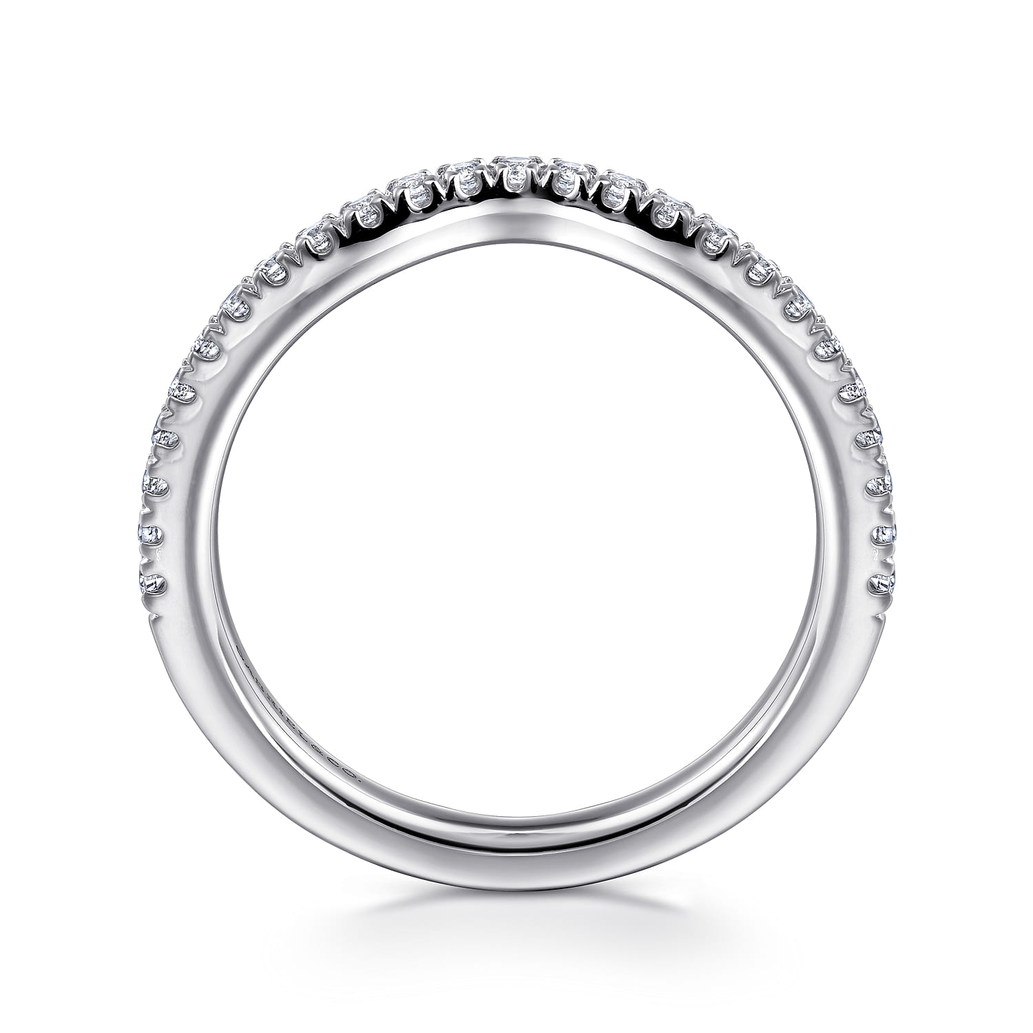 14K White Gold Diamond Matching Wedding Band - 0.22 ct - Shot 2