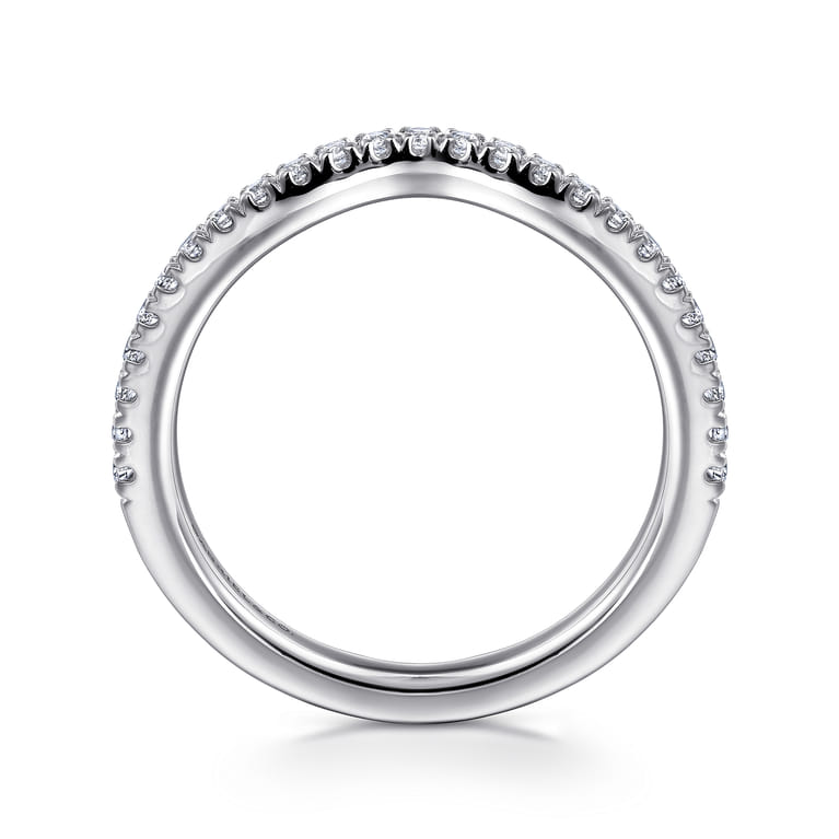 14K White Gold Diamond Matching Wedding Band - 0.22 ct - Shot 2