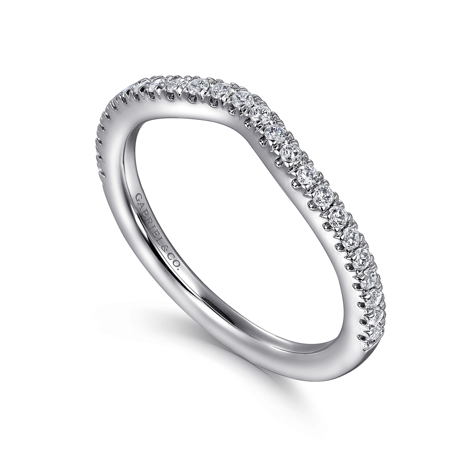 14K White Gold Diamond Matching Wedding Band - 0.22 ct - Shot 3