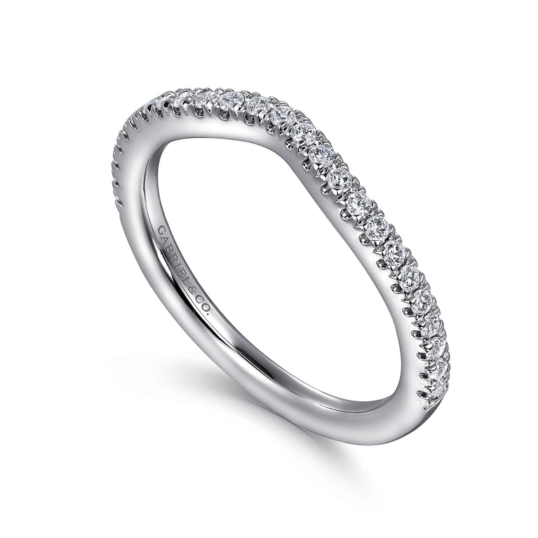 14K White Gold Diamond Matching Wedding Band - 0.22 ct - Shot 3