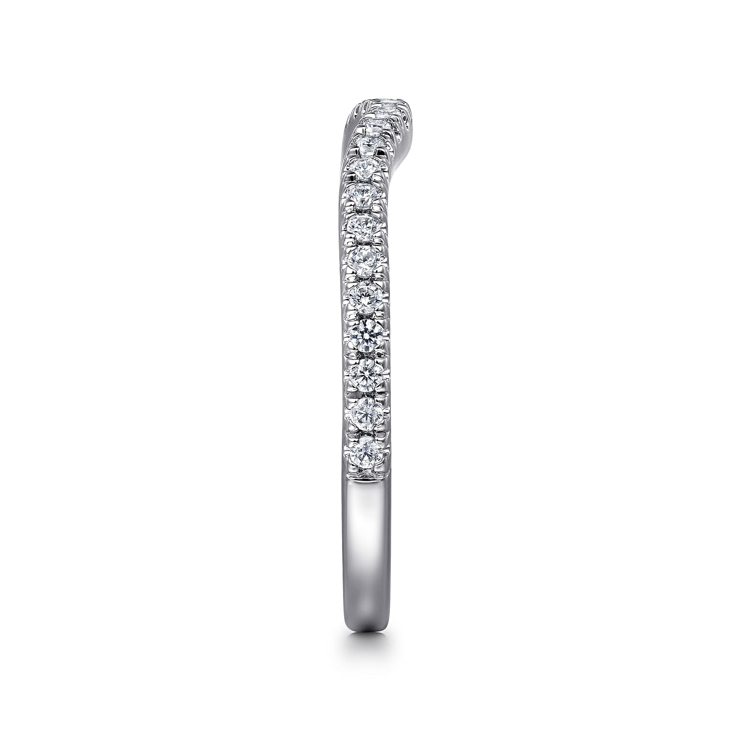 14K White Gold Diamond Matching Wedding Band - 0.22 ct - Shot 4