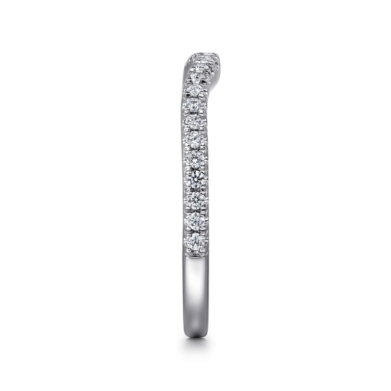 14K White Gold Diamond Matching Wedding Band - 0.22 ct - Shot 4
