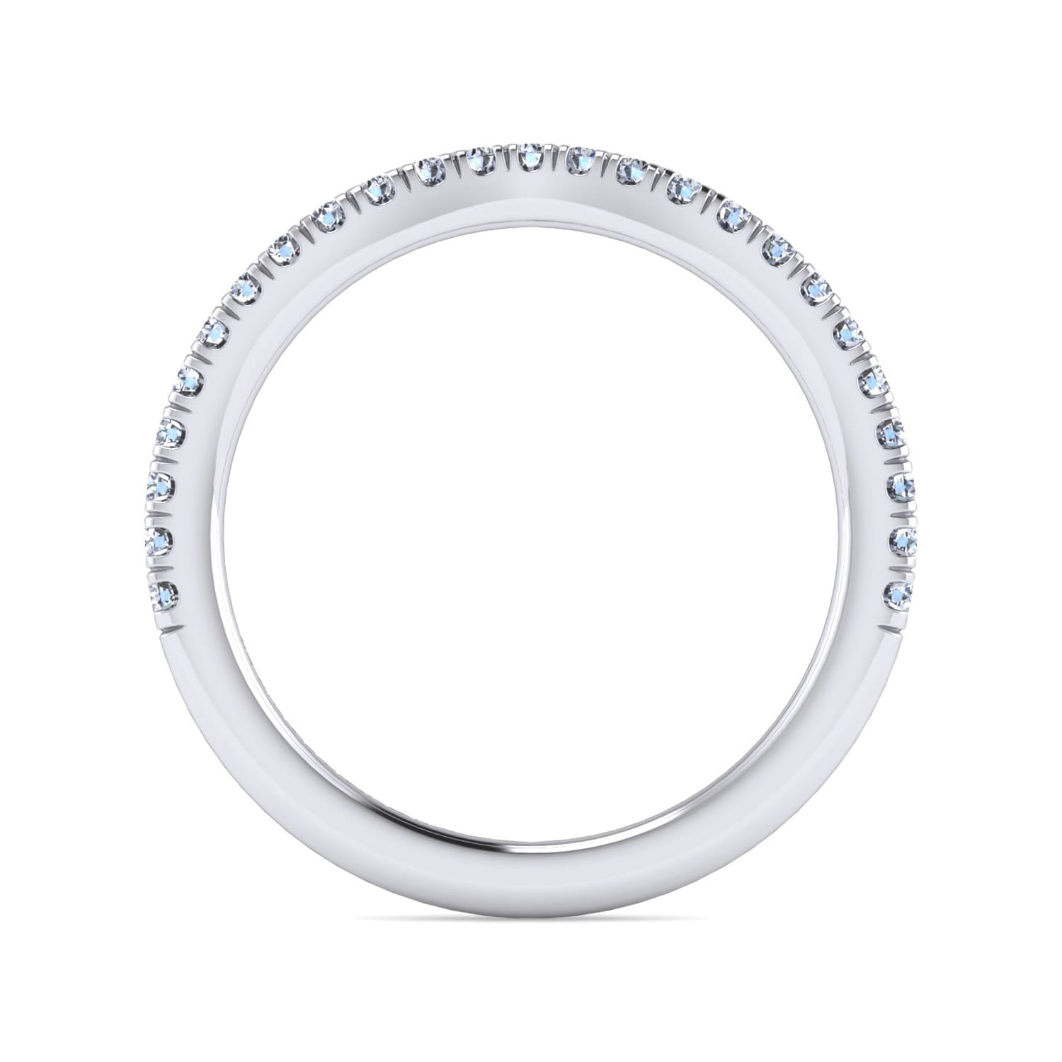 14K White Gold Diamond Matching Wedding Band - 0.22 ct - Shot 2