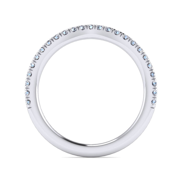 14K White Gold Diamond Matching Wedding Band - 0.22 ct - Shot 2