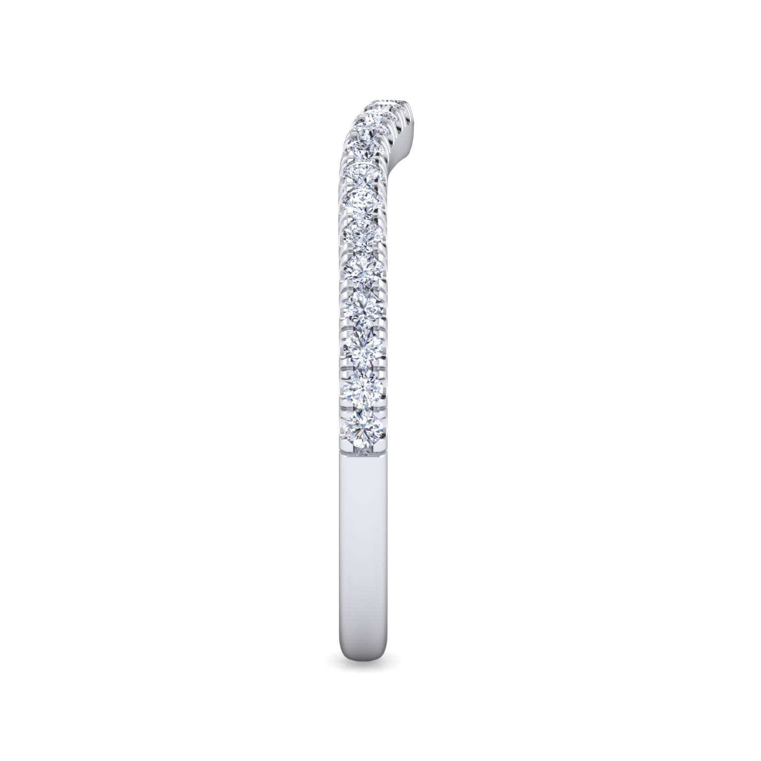 14K White Gold Diamond Matching Wedding Band - 0.22 ct - Shot 4