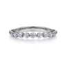 14K White Gold Diamond Matching Wedding Band - 0.8 ct