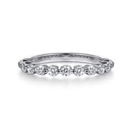 14K White Gold Diamond Matching Wedding Band