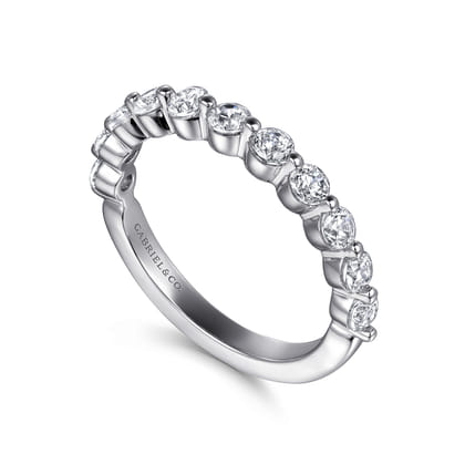 14K White Gold Diamond Matching Wedding Band