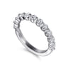 14K White Gold Diamond Matching Wedding Band - 0.8 ct