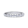 14K White Gold Diamond Matching Wedding Band - 0.8 ct
