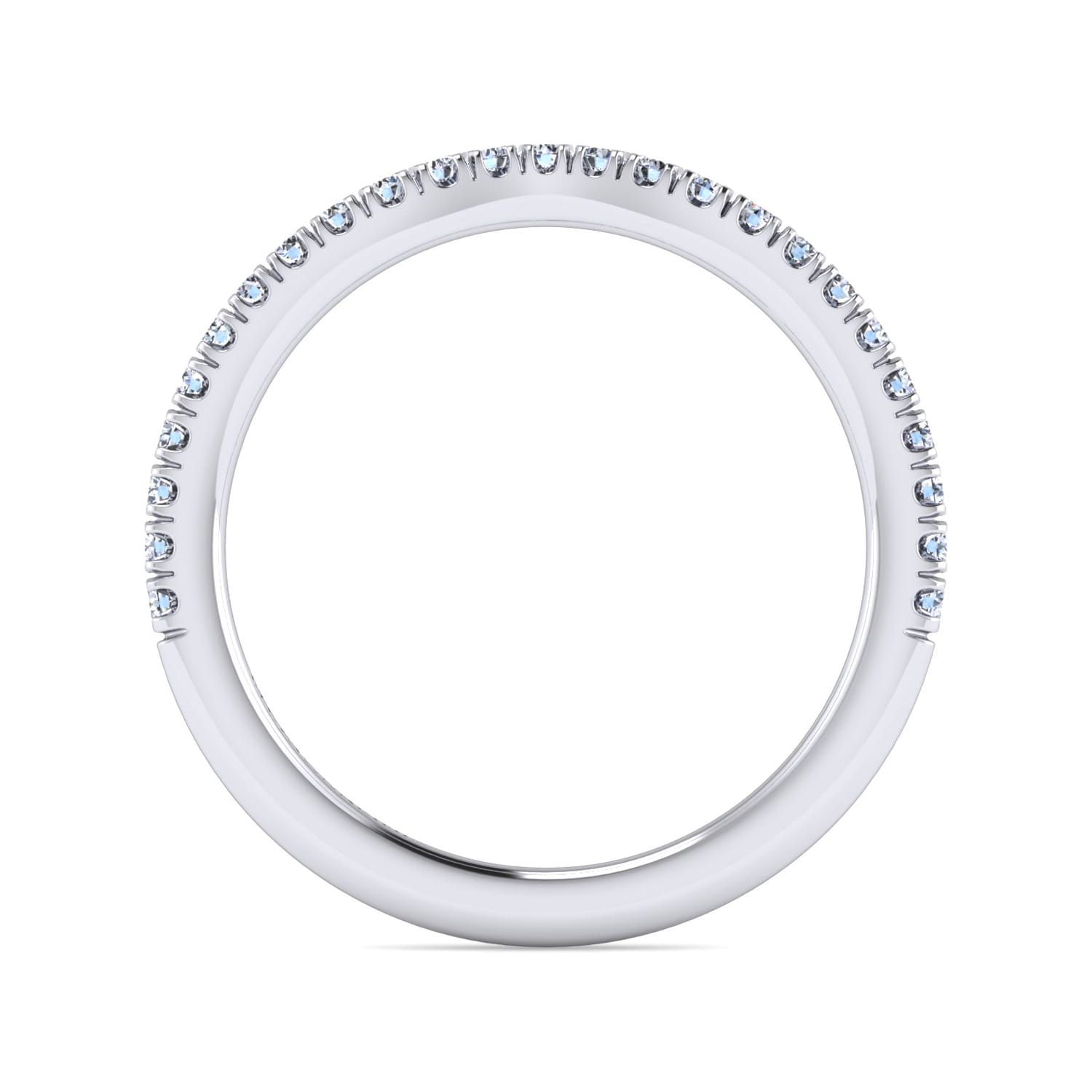 14K White Gold Diamond Matching Wedding Band - 0.21 ct - Shot 2